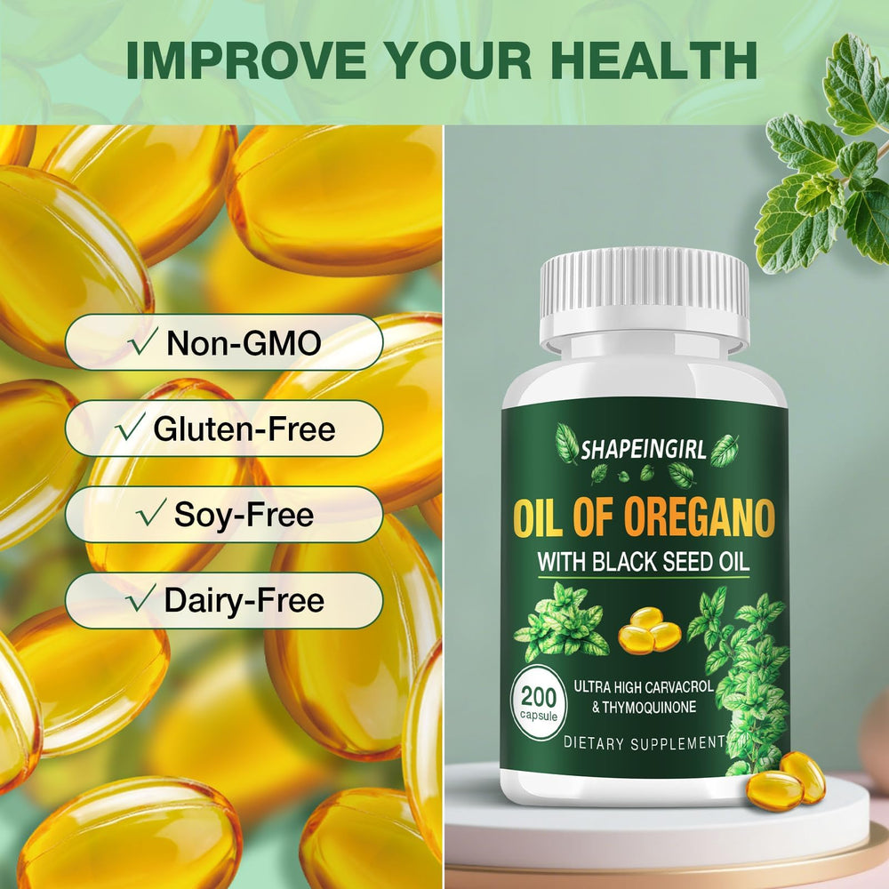 Serving size and dosage information for Shapeingirl oregano oil softgels
