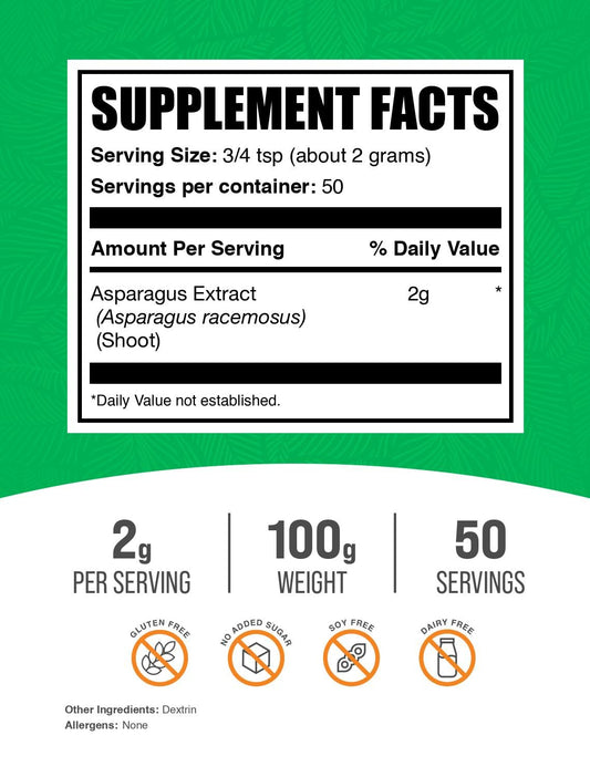 Shatavari Powder 100g packaging gluten free label