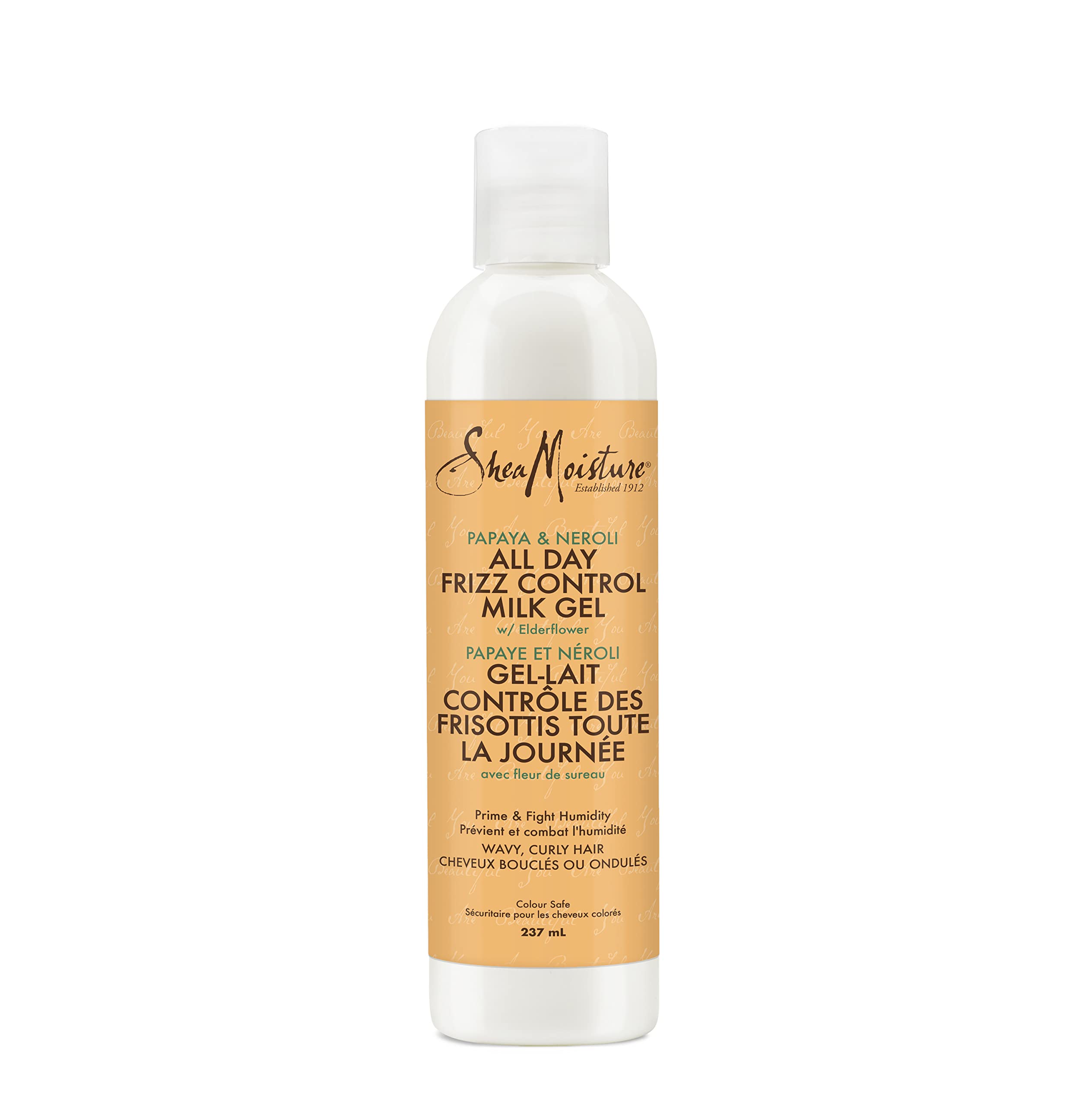 Sheamoisture milk gel papaya neroli bottle boosts moisture for wavy curls