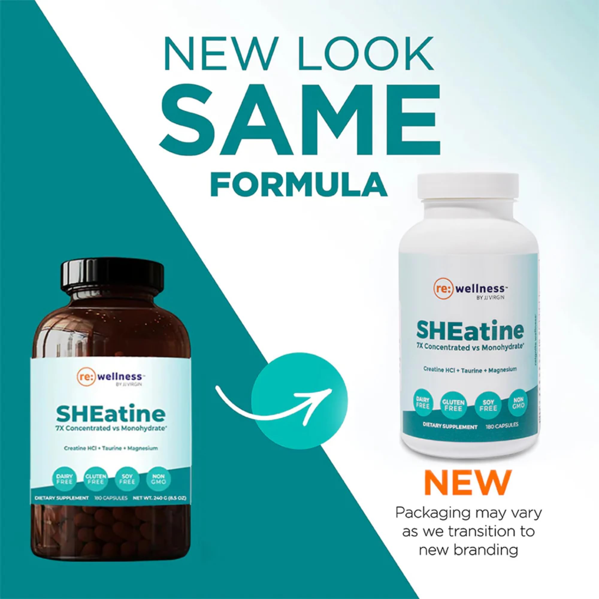 SHEatine ingredients label highlighting Creatine HCl, Taurine, and Magnesium Glycinate