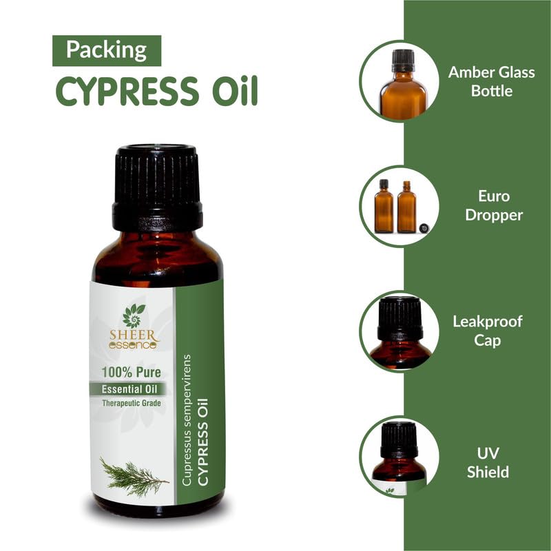Sheer Essence Cypress Oil packaging box is ready for gifting.