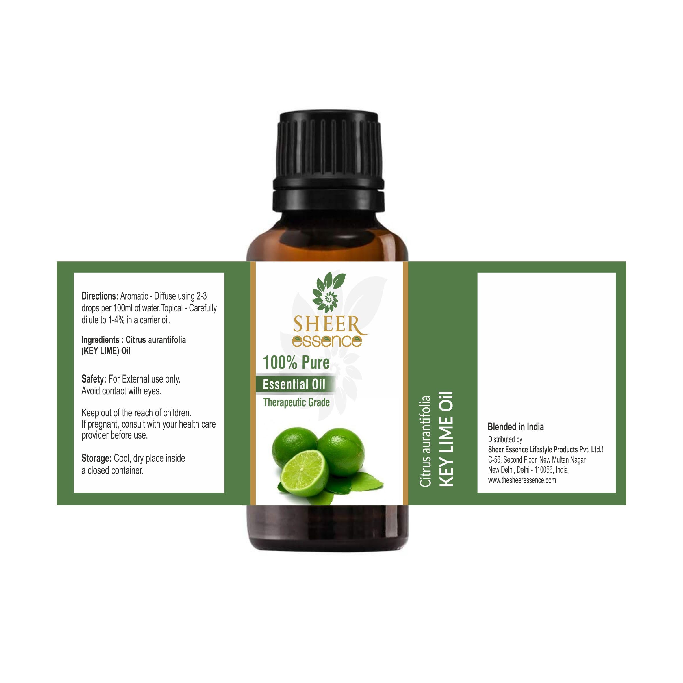 Sheer Essence Key Lime Oil in diffuser setup with citrus aroma enhancing mood