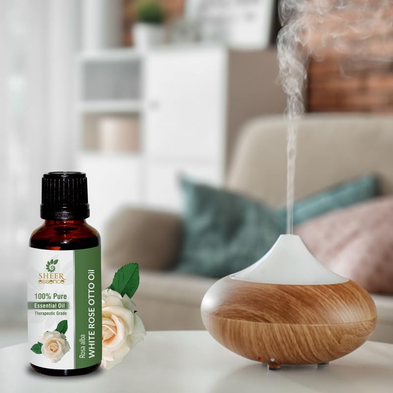 White Rose Otto Oil added to bath for a relaxing spa-like soak.