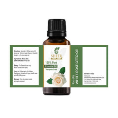Elegant Sheer Essence packaging of White Rose Otto Oil 15 ml ready for gifting.