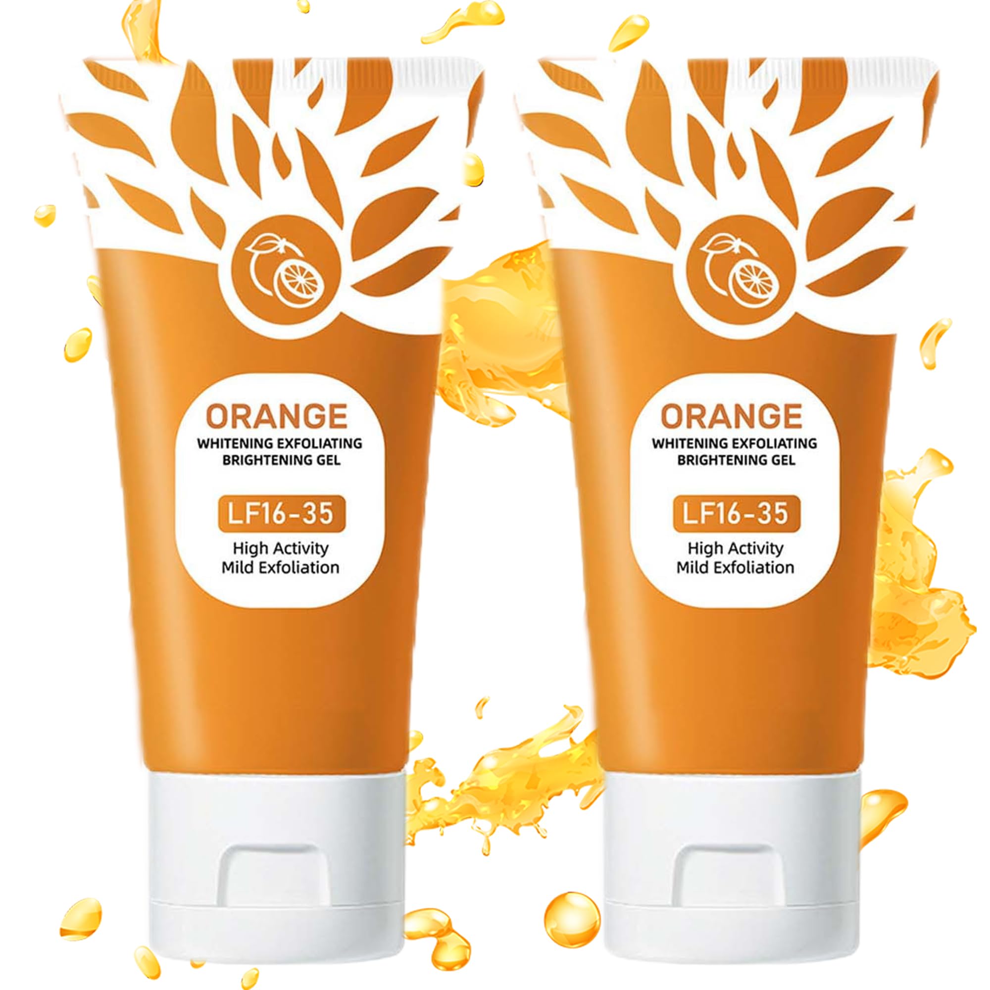 Sheghy Orange Enzymes Exfoliating Gel bottle for deep facial and body cleansing.