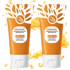 Sheghy Orange Enzymes Exfoliating Gel bottle for deep facial and body cleansing.