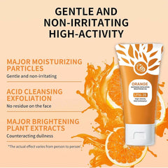 Sheghy orange exfoliating gel scrub for body cleanses pores softly
