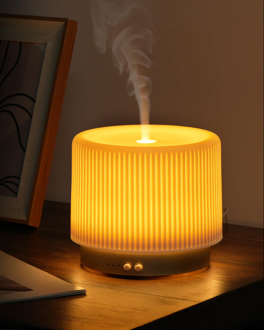Shell-inspired handmade ceramic diffuser cover