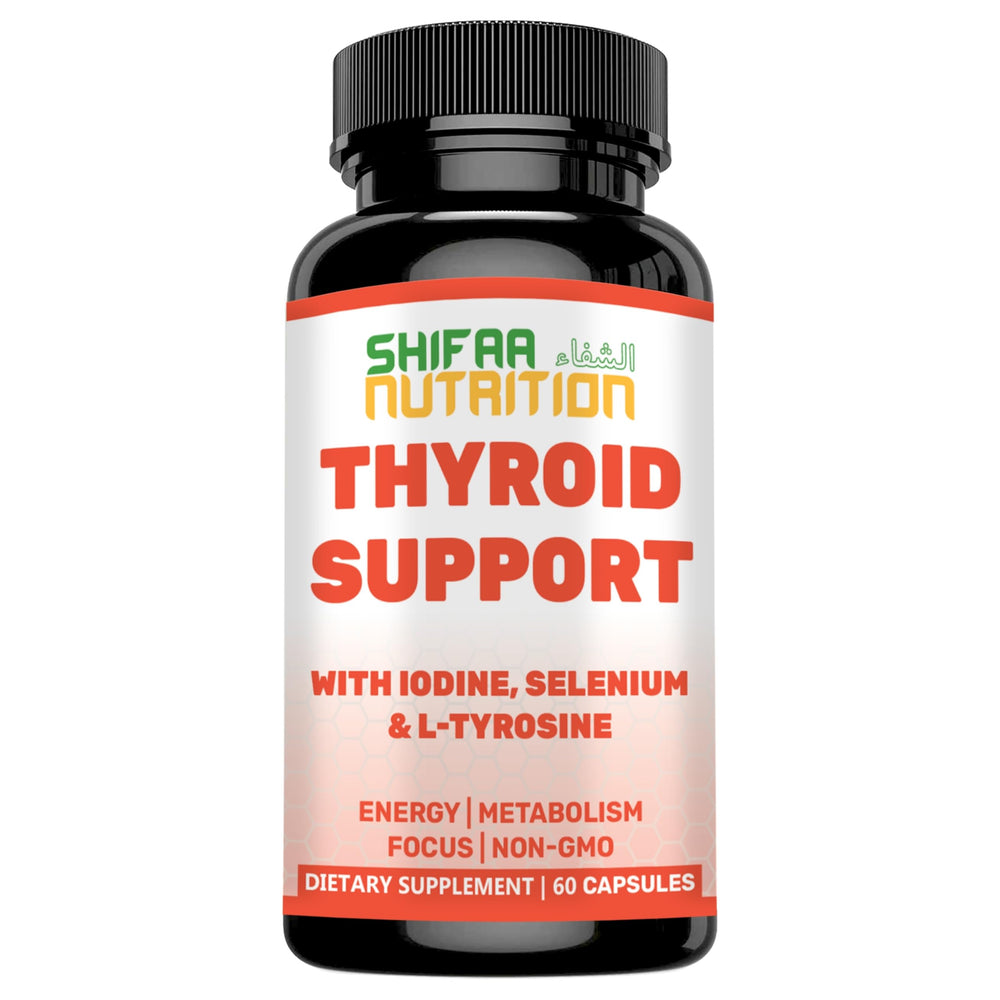 SHIFAA NUTRITION Halal Thyroid Support bottle front view