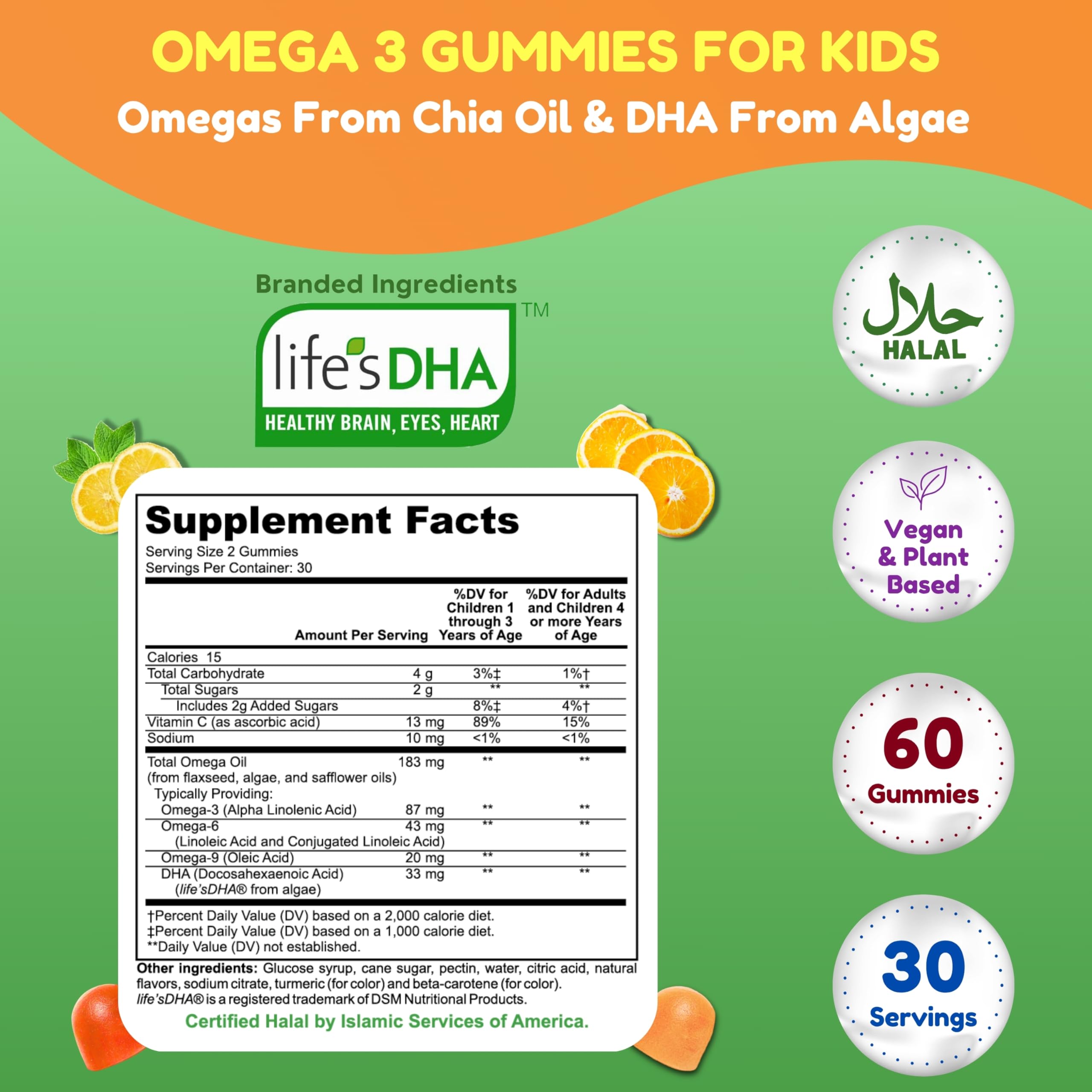 DHA from algae icon on packaging