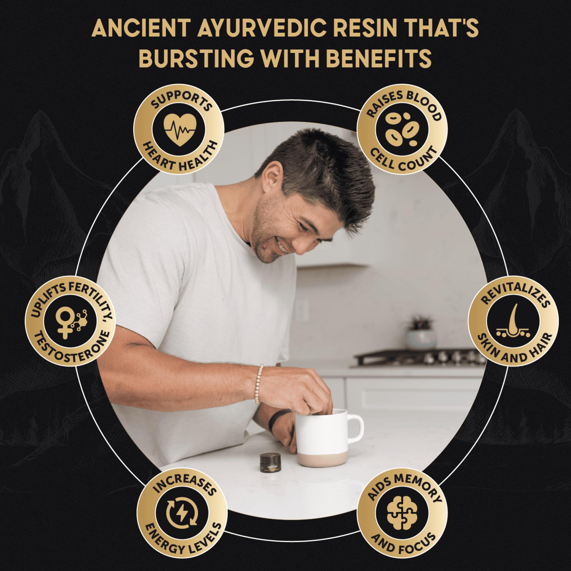 40x nano-filtered gold-grade Himalayan Shilajit resin