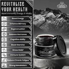 Shilajit resin rich in 85+ trace minerals