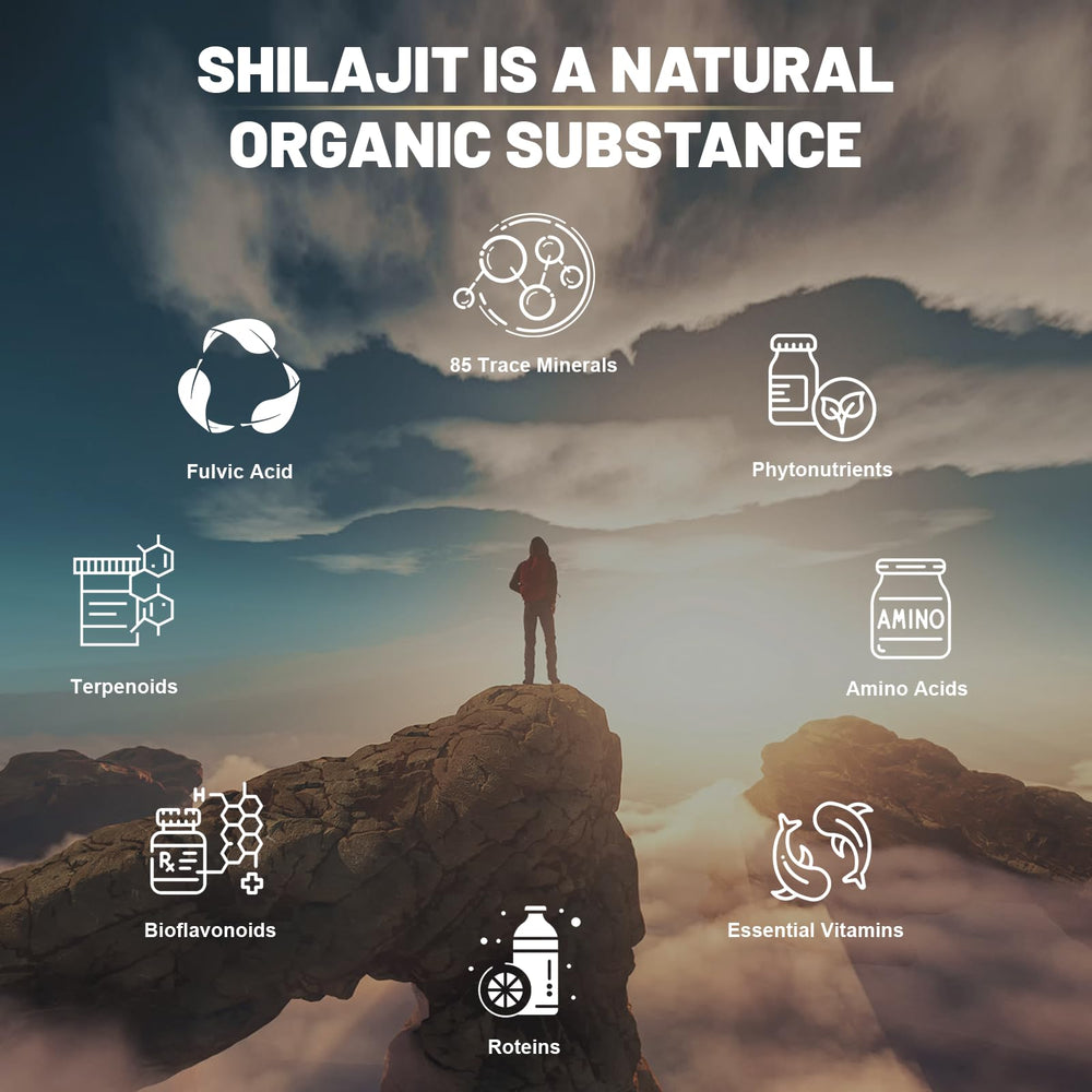 Back of Shilajit Capsules bottle showing 1300mg per serving