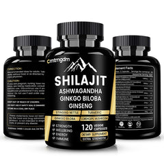 Light-protected Shilajit Capsules bottle with 60-day supply