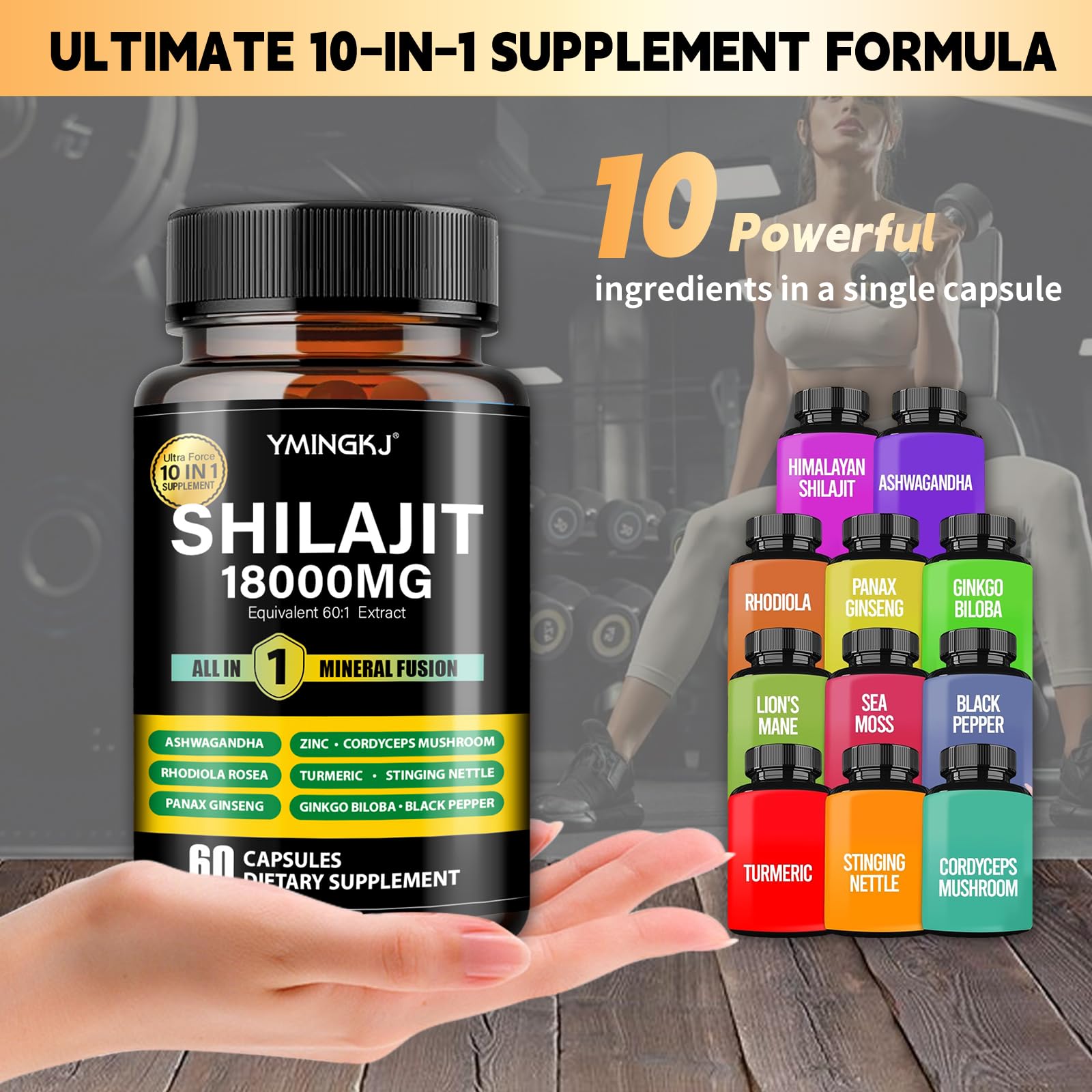 Gluten-free Shilajit capsules without dairy or soy