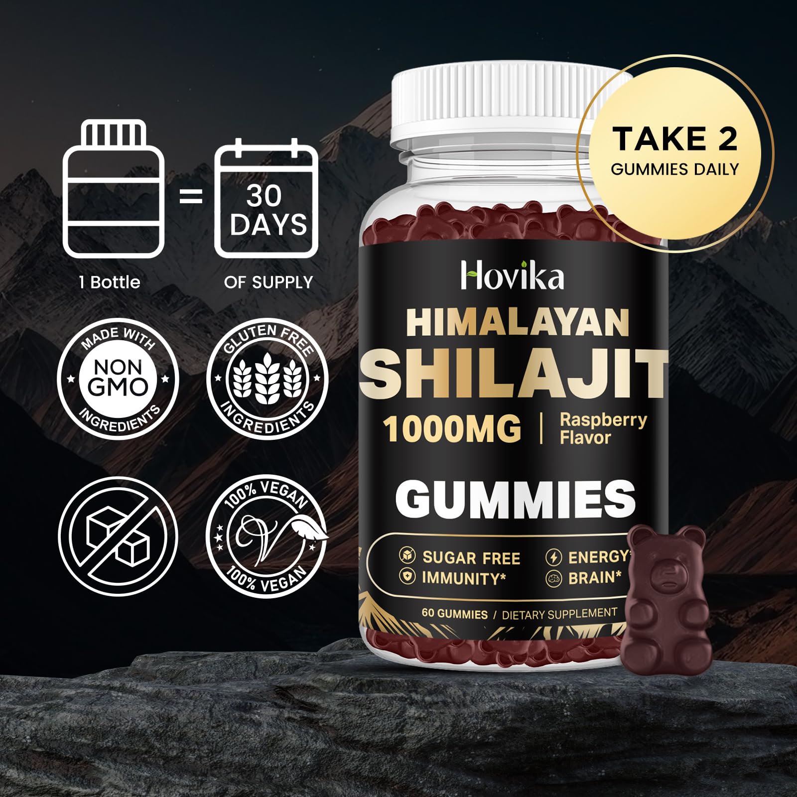 Ashwagandha added to Shilajit Gummies for balance and energy