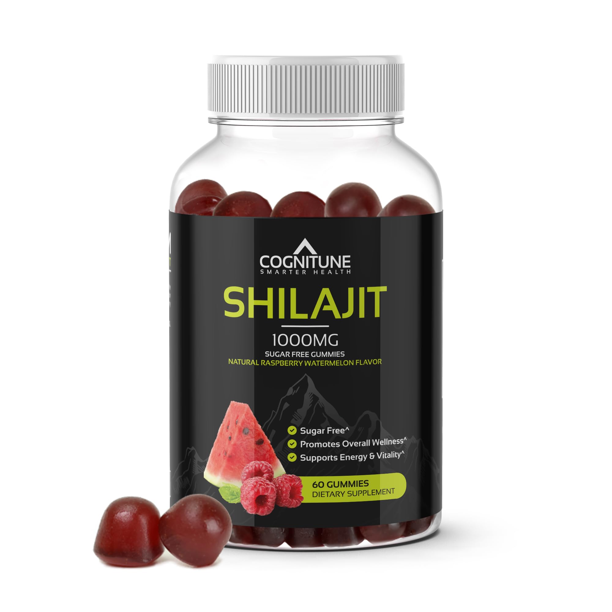 Shilajit gummies 1000mg raspberry-watermelon flavor hero