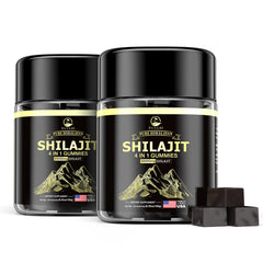 Bottle of Pure Himalayan Shilajit Gummies with label