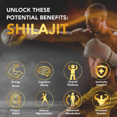 Back view with supplement facts on Shilajit Gummies bottle