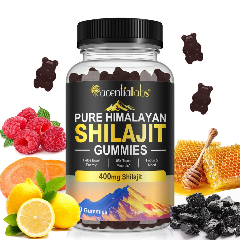 Front view of Shilajit Gummies bottle