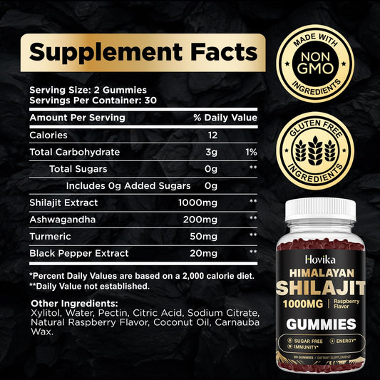Shilajit Gummies with 85 minerals and fulvic acid