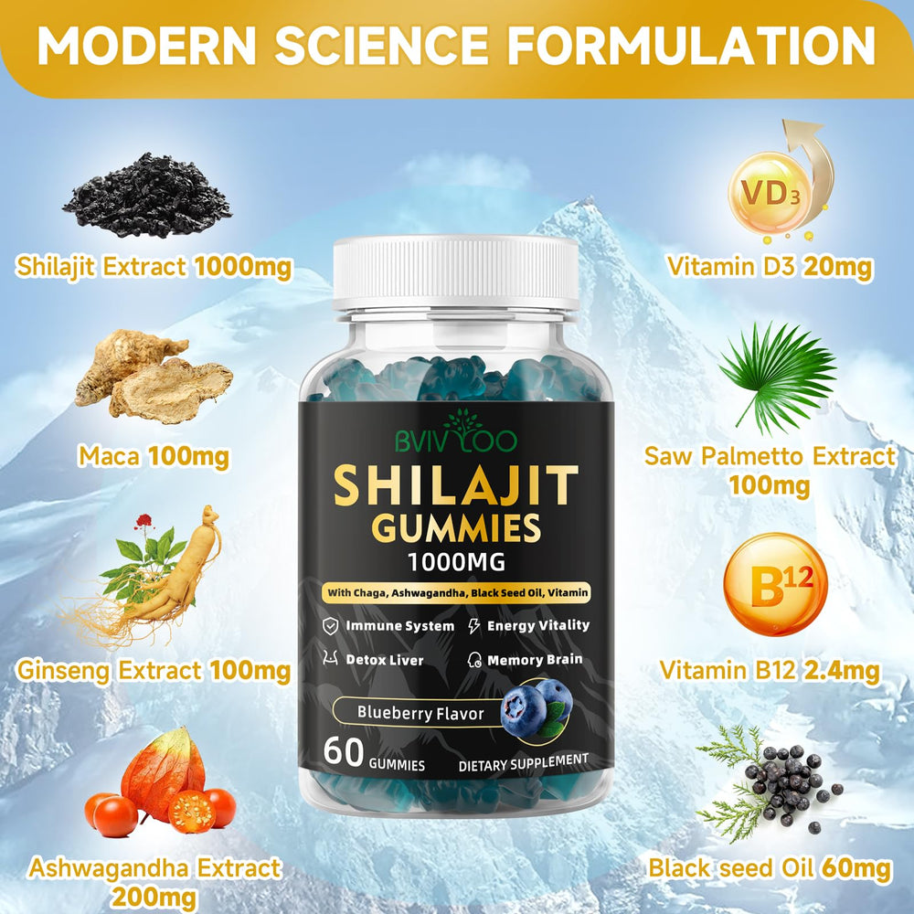 Shilajit Gummies energy and vitality illustration
