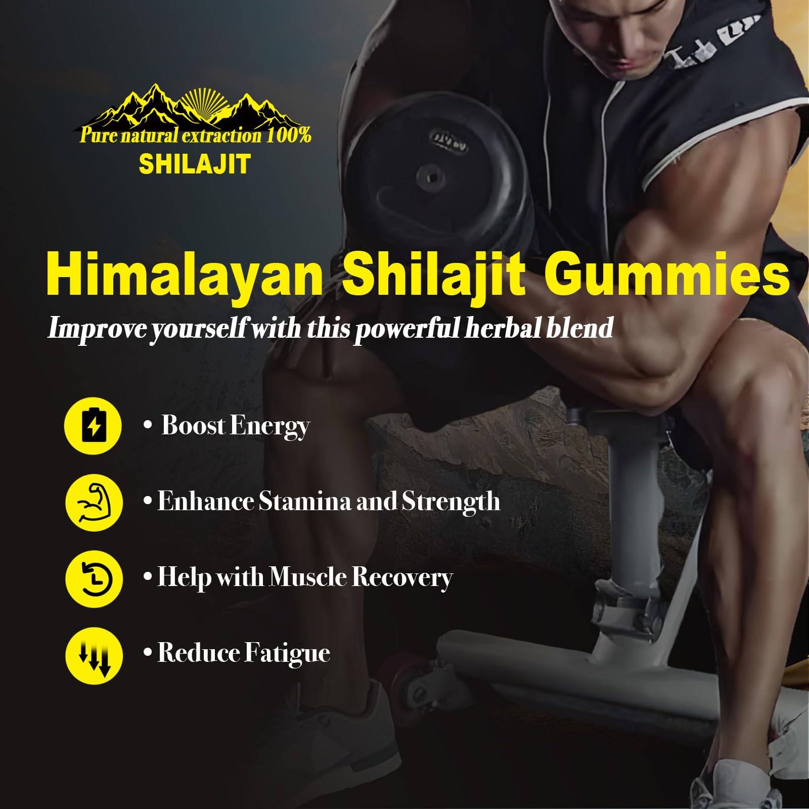 Individually wrapped Shilajit Gummies packets