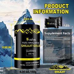 Shilajit Gummies ingredients including Ashwagandha and Gokshura