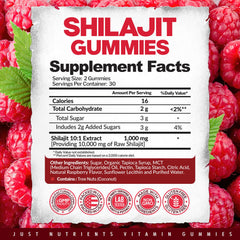 Pack of 2 Shilajit Gummies bottles, 60 gummies per bottle