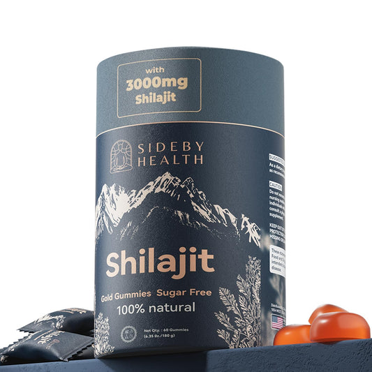Shilajit Gummies bottle on white background