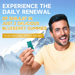 Shilajit Gummies product packaging and hero shot