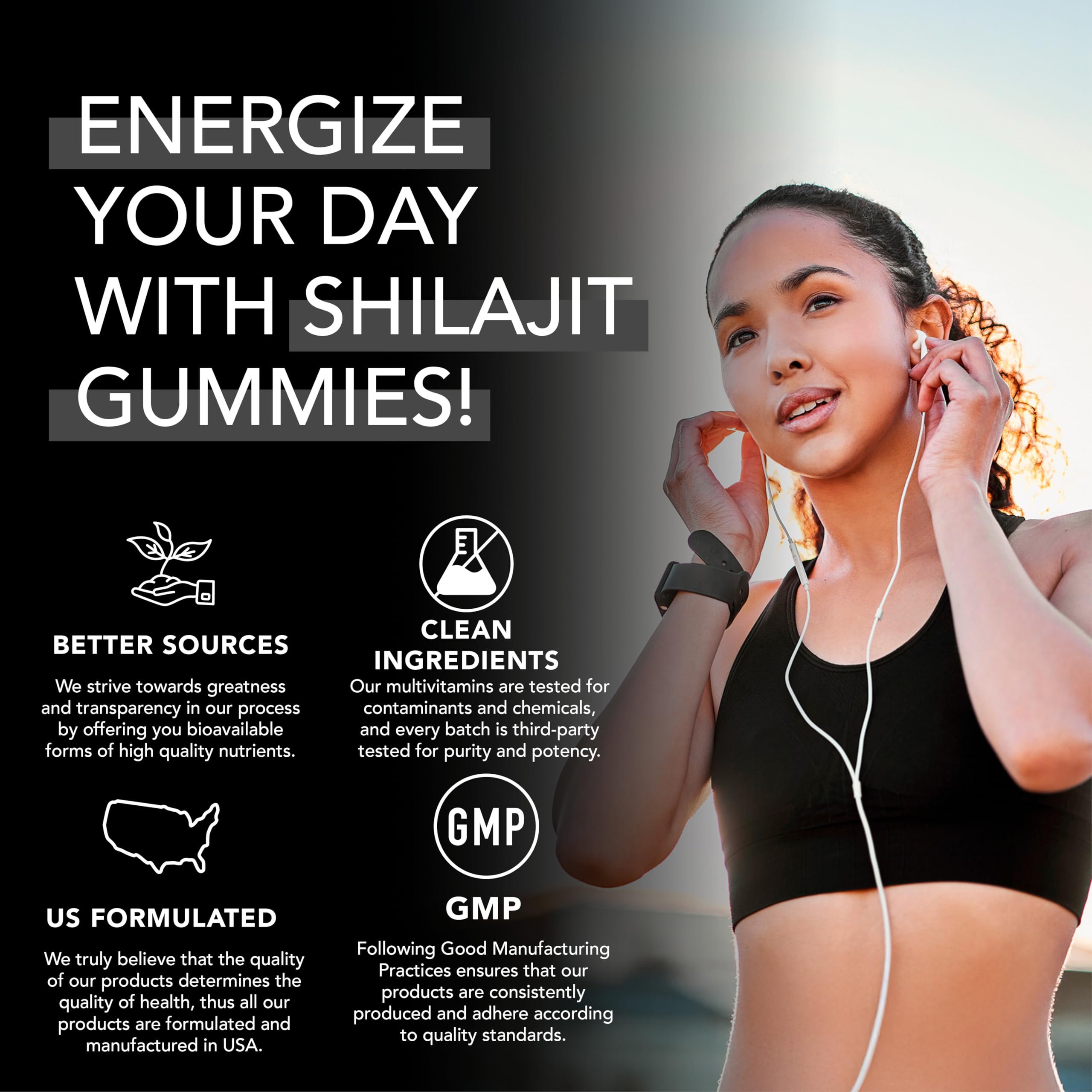 Gummies displayed for energy and immune support