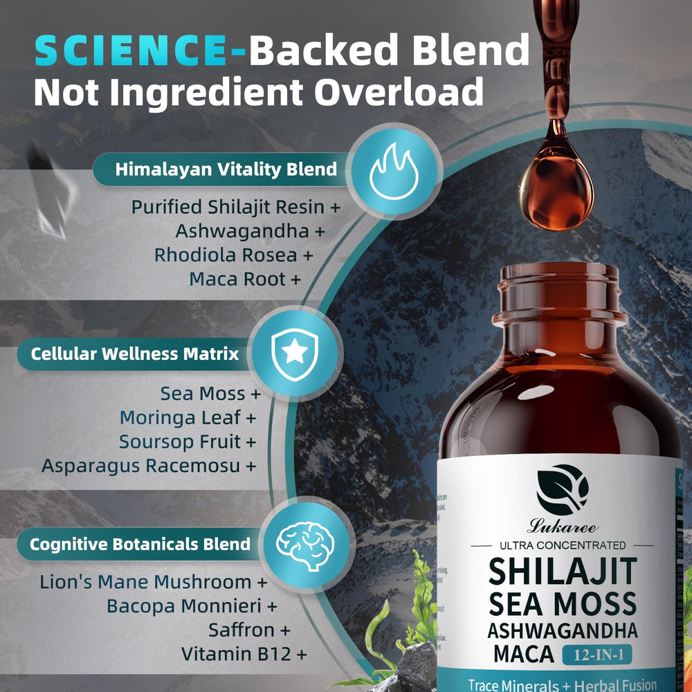 Dropper dispensing Shilajit liquid into a glass