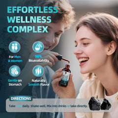Gluten-free and non-GMO labeled bottle of Shilajit drops