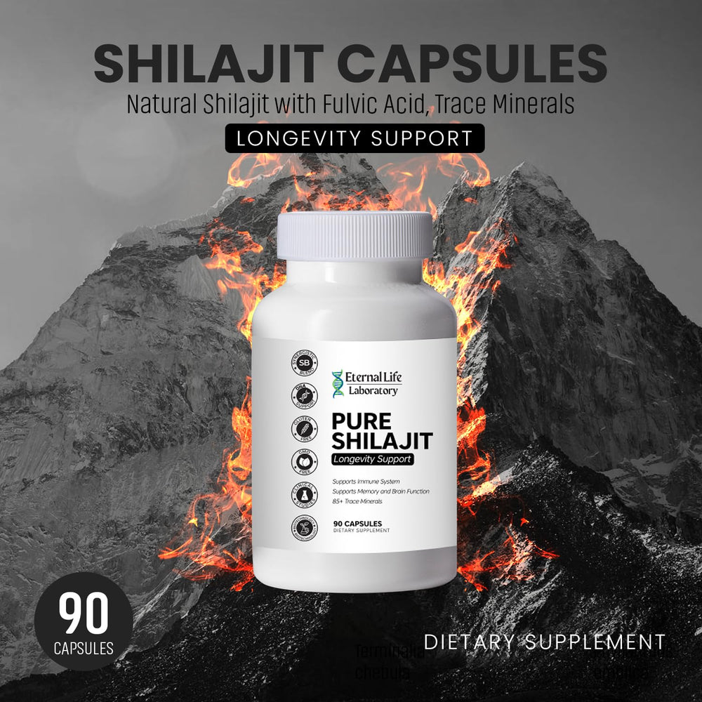 Minerals and fulvic acid illustration for Shilajit