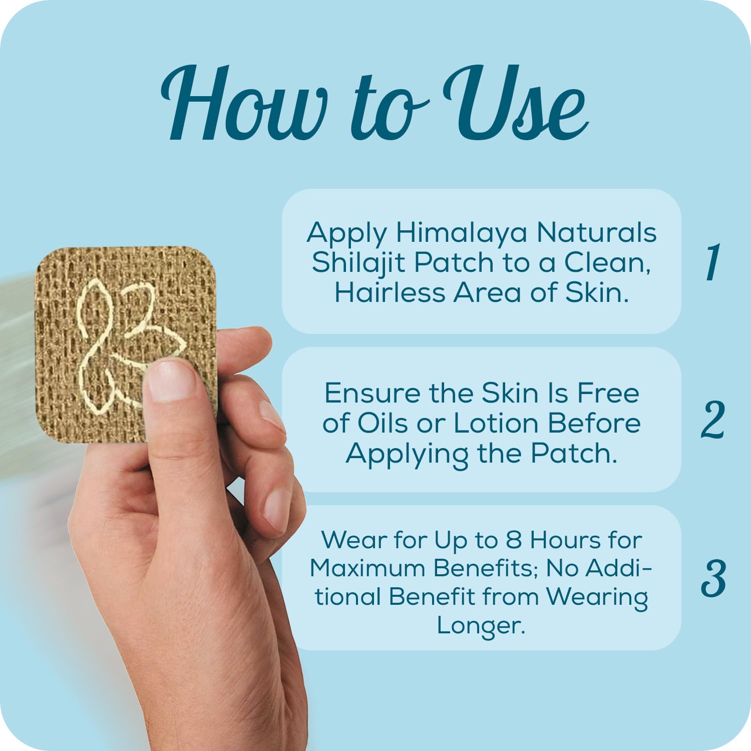 Mess-free use of Shilajit wellness patches