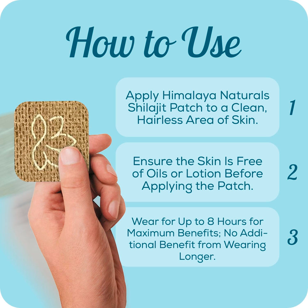 Mess-free use of Shilajit wellness patches