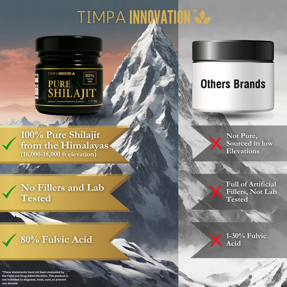 Scoop of Shilajit resin being added to a cup