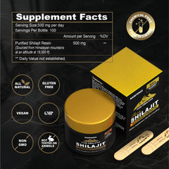 Shilajit resin rich in 85+ minerals and fulvic acid