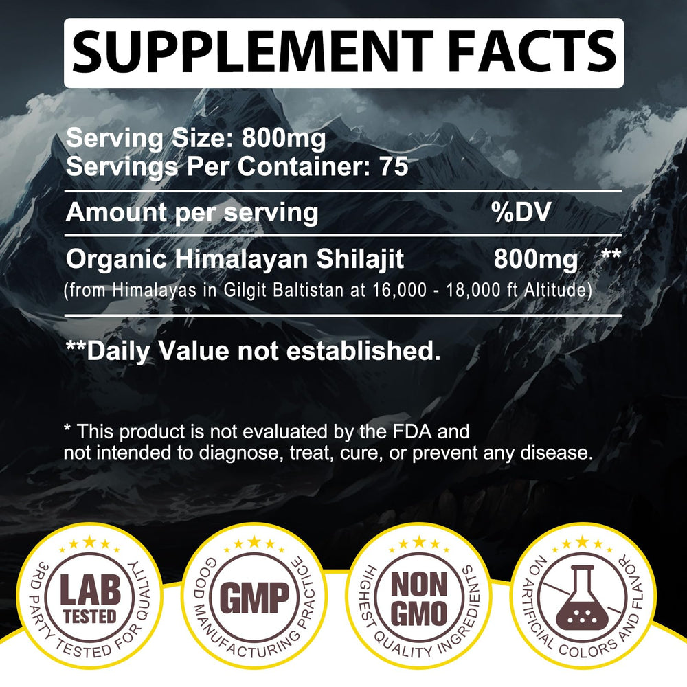 Shilajit resin for energy boost concept