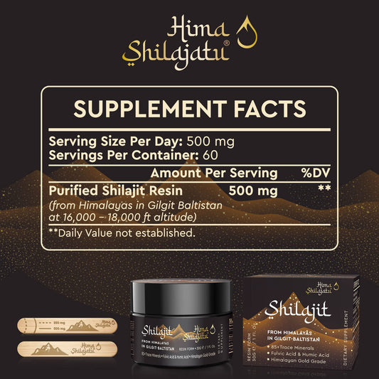 Shilajit resin with fulvic acid and 85 minerals