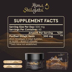 Shilajit resin with fulvic acid and 85 minerals