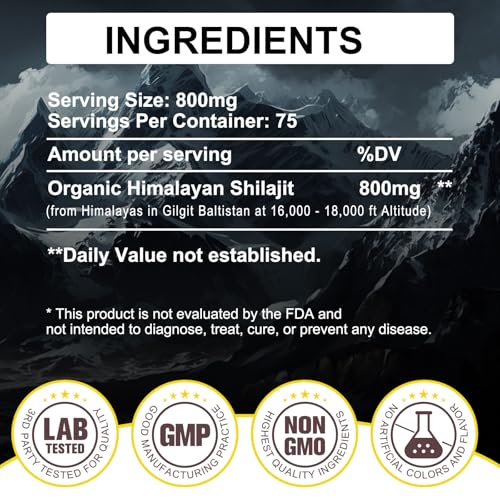 Gold-grade Himalayan Shilajit packaging label