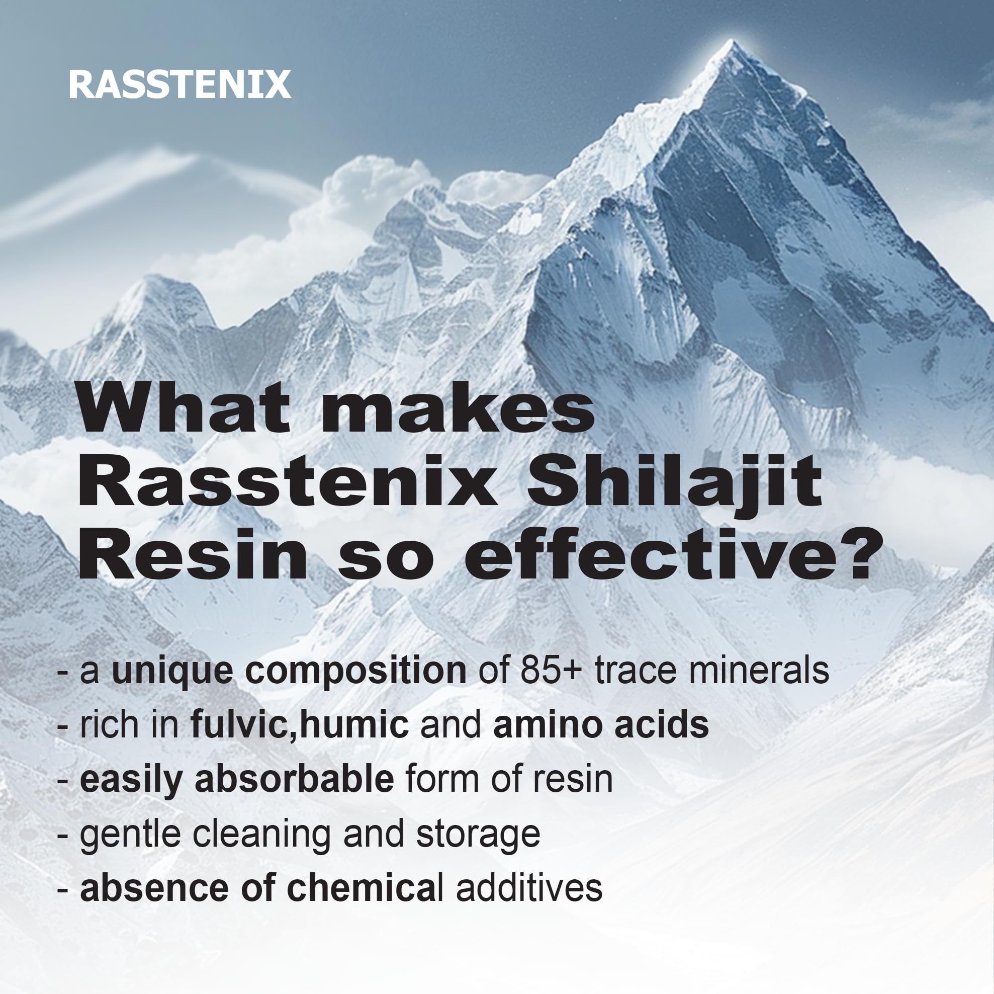 Measuring stick for pea-sized Shilajit dose in warm beverage