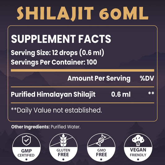 Dropper dispensing Shilajit resin liquid