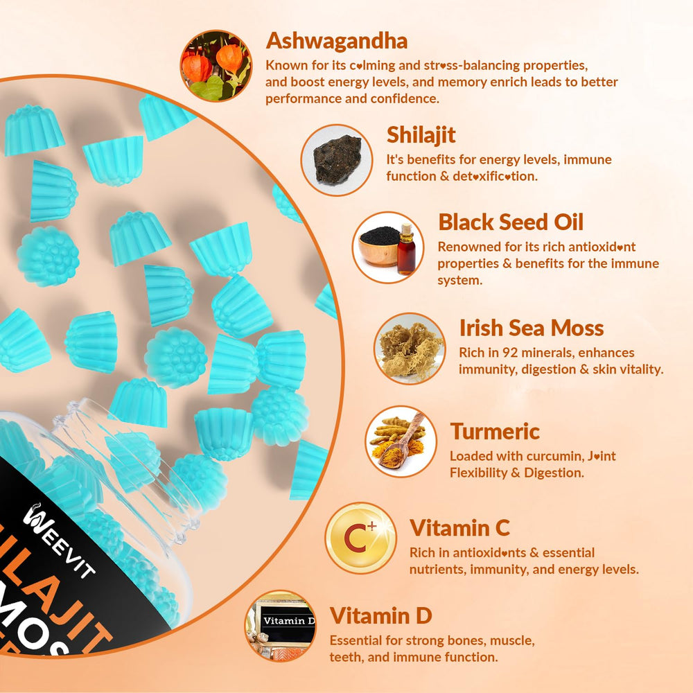 7-in-1 herbal gummy with Turmeric and vitamins C & D3