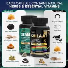 Capsules featuring Ashwagandha, Turmeric and Black Seed