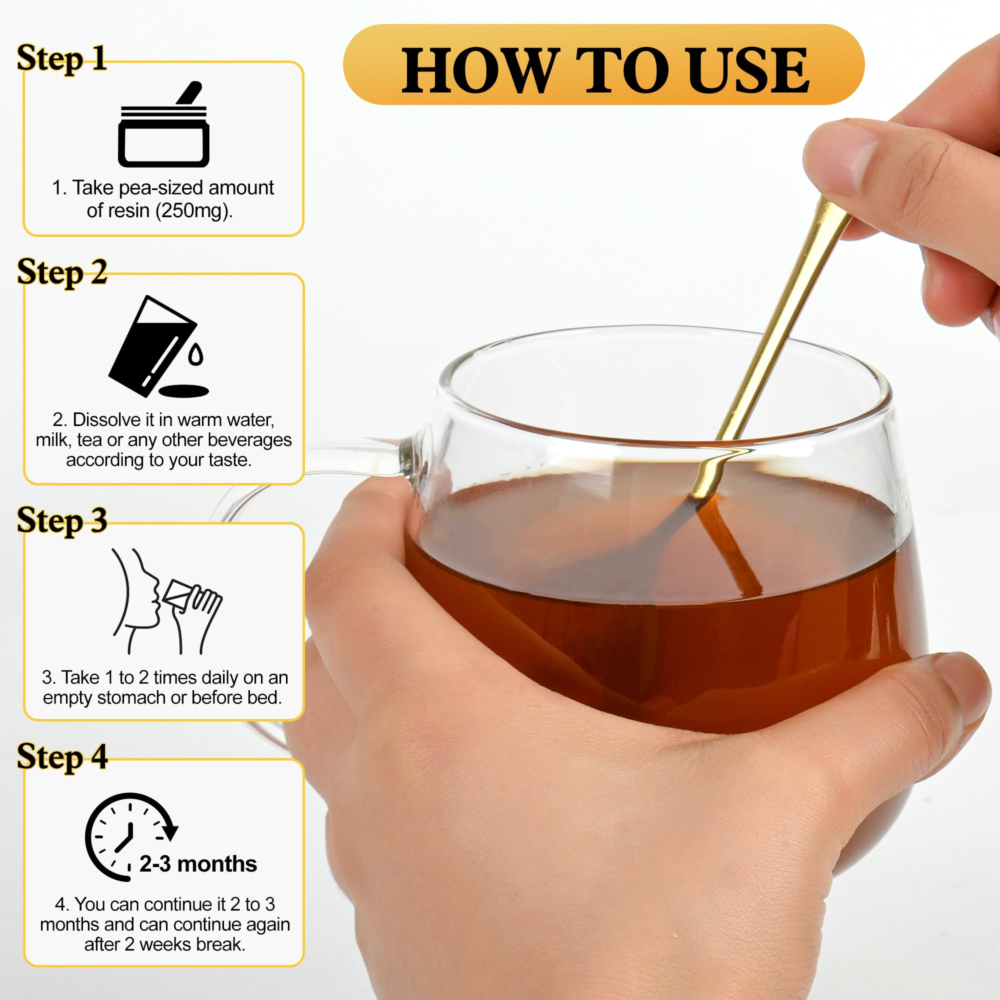 Infographic highlighting 85+ minerals in Shilajit resin