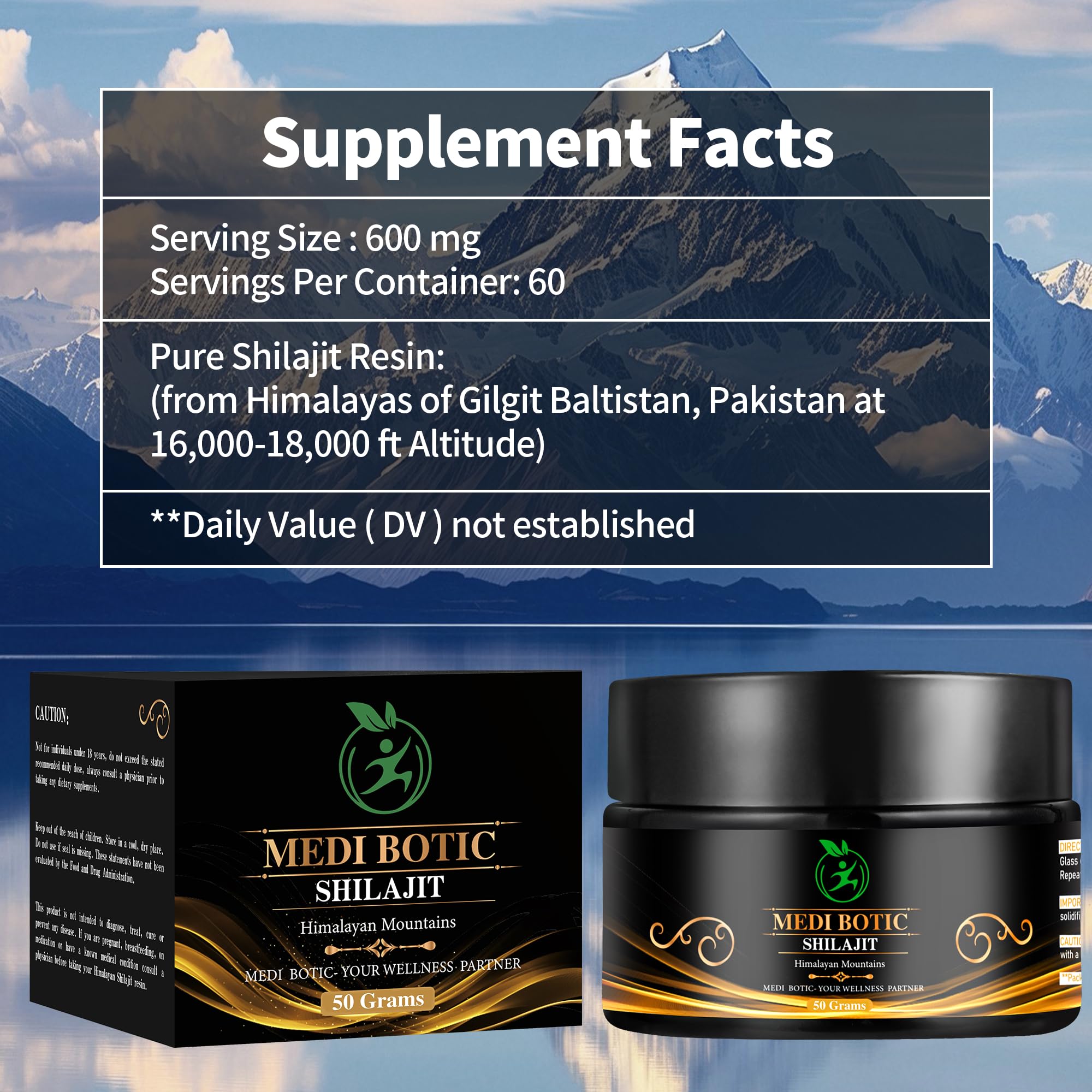 Shilajit resin packaging and glass jar