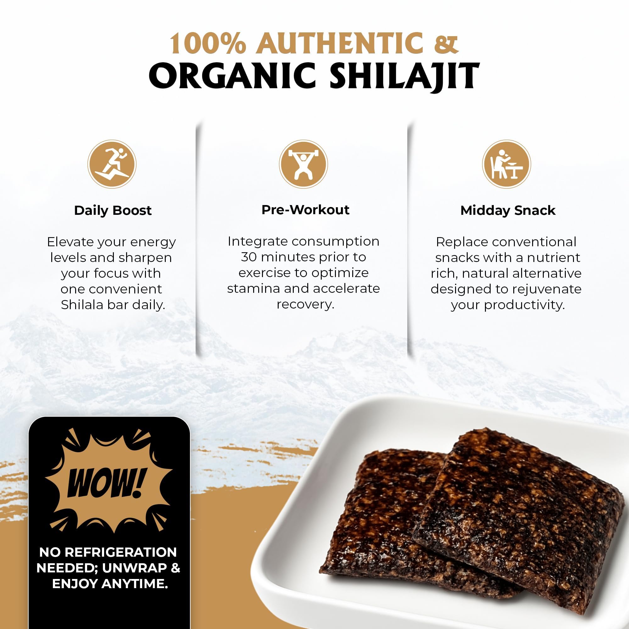 Ingredients close-up: organic pea protein, chia seeds, cacao nibs